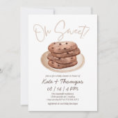 おお甘い | Cookieデザートニュートラルベビーシャワー 招待状 (正面)