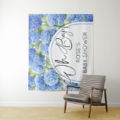 おお男の子あじさい青い花ベビーシャワー タペストリー (インサイチュ)