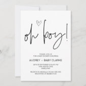 おお男の子かわいい赤ちゃんシャワーパーティーママに 招待状 (正面)