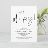 おお男の子かわいい赤ちゃんシャワーパーティーママに 招待状 (スタンド正面)