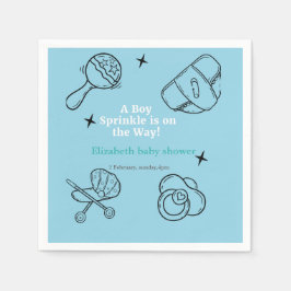 おお男の子がシャワーを浴びる スタンダードカクテルナプキン