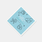 おお男の子がシャワーを浴びる スタンダードカクテルナプキン (角)