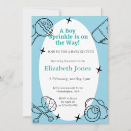 おお男の子がシャワーを浴びる 招待状