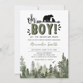 おお男の子ランバージャックベイビーシャワー 招待状 (正面)