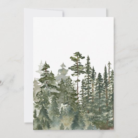 おお男の子ランバージャックベイビーシャワー 招待状 (裏面)