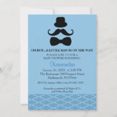 おお男の子…口ひげ男の子ベイビーシャワー招待状 招待状 (正面)