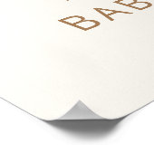 おお男の子boho水色の赤ちゃん服ウェルカムサイン ポスター (角)