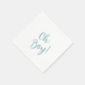 おお男モダン子かわいい青い男の子ベイビーシャワー スタンダードカクテルナプキン (角)