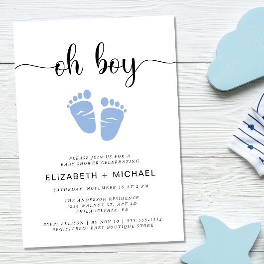 おお男連れ赤ちゃんシャワー 招待状