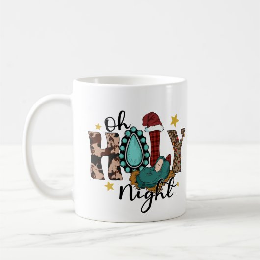 おお聖なる夜クリスマスマグカップ コーヒーマグカップ (左)
