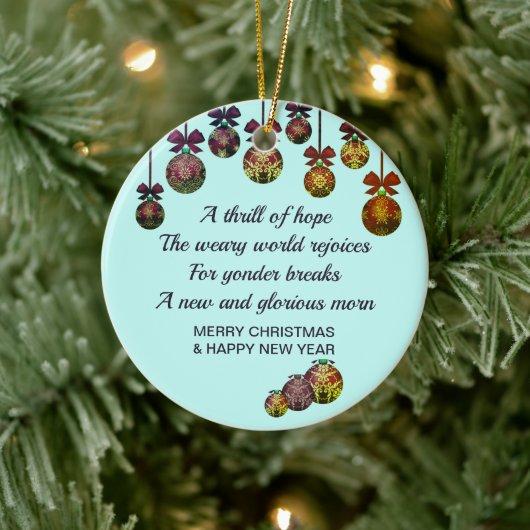おお聖なる夜 |クリスマスの新年 セラミックオーナメント (ツリー)