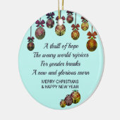 おお聖なる夜 |クリスマスの新年 セラミックオーナメント (左)