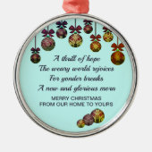 おお聖なる夜 |フェスティバルバウブル |クリスマス メタルオーナメント (正面)