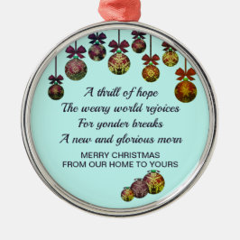 おお聖なる夜 |フェスティバルバウブル |クリスマス メタルオーナメント