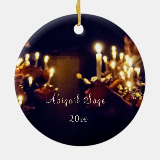 おお聖なる夜、本当に私たちを愛す教えるために私たちを セラミックオーナメント (裏面)