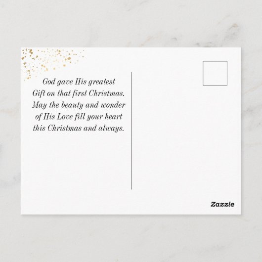 おお聖なる夜"疲れた世界はクリスマスを楽しむ ポストカード (裏面)