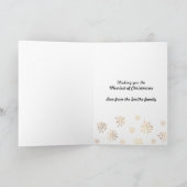 おお聖夜の金ゴールドと水彩クリスマスカード シーズンカード (内部)