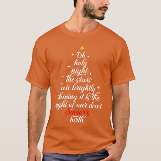 おお聖夜 星々は輝きを増し  Tシャツ (正面)