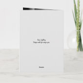 おお腹の下がった誕生日 サンキューカード (裏面)