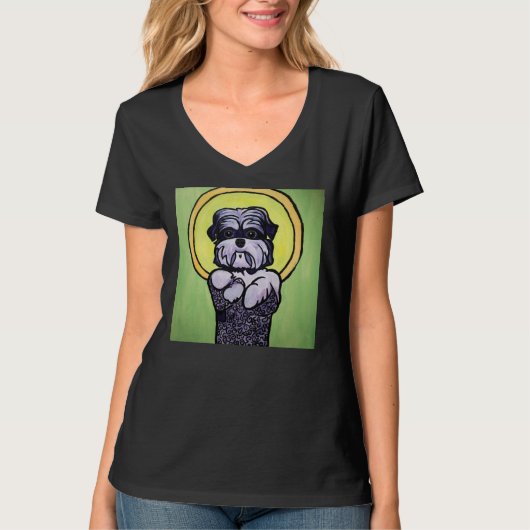 おお腹！シーズー（犬）津 Tシャツ (正面)