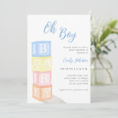 おお青可愛い赤ちゃんシャワー 招待状 (スタンド正面)