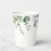 おお青気球の男の子の赤ちゃんシャワー緑 紙コップ (裏面)