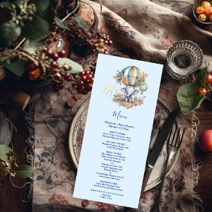 おお青水彩象の赤ちゃんシャワー メニュー