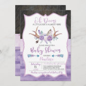 おお鹿ちょっとここの赤ちゃんシャワー 招待状 (正面/裏面)