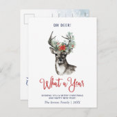おお鹿なんて一年でクリスマスの祝辞を シーズンポストカード (正面/裏面)