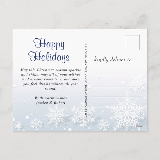 おお鹿なんて一年でクリスマスの祝辞を シーズンポストカード (裏面)