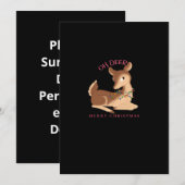 おお鹿のクリスマス モダンデザイン シーズンカード (正面/裏面)