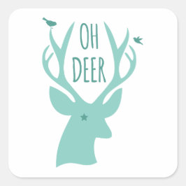 おお鹿ティール（緑がかった色） スクエアシール