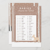 おお鹿-ベビーシャワーゲーム-ベビーのまわりにズザワー プログラム (正面/裏面)