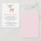 おお鹿FAWN女の子の赤ちゃんシャワーのための本を持ってくる エンクロージャーカード (正面/裏面)