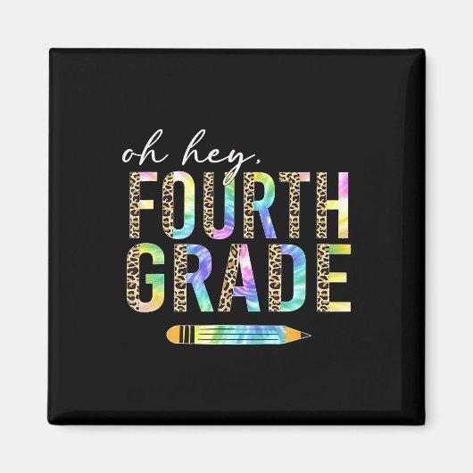 おお4年生新学期4年生グラ マグネット (正面)