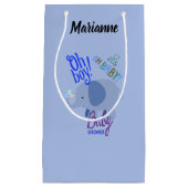 おお!ああベビー!ブルーエレファントベビージャーシャワー小G スモールペーパーバッグ (正面)