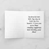 おお!おお!おお!犬のハッピーバースデーを意味する カード (内部)