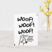 おお!おお!おお!犬のハッピーバースデーを意味する カード (黄色い花)