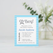 おお、お、ミニマリスモダント、ベビーシャワー招待状 招待状 (スタンド正面)