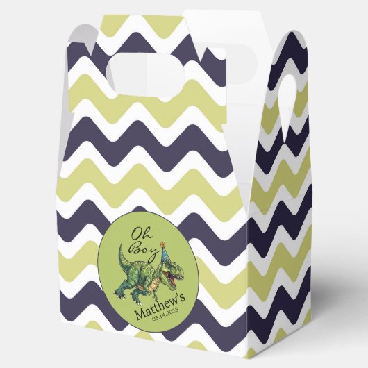 おお！かわいい恐竜の赤ちゃんシャワー フェイバーボックス (オープン)