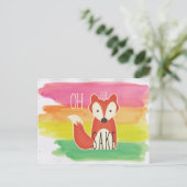 おお、なんてこった！ 水彩の縞模様 ポストカード (スタンド正面)