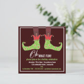 おお、なんて楽しい！コビトのホリデーパーティー招待状 招待状 (スタンド正面)