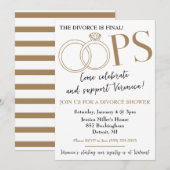 おお、まさかの！離婚パーティー 招待状 (正面/裏面)