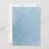 おお |ウオーターカラーユーカリプタスバルーンベビーシャワー 招待状 (裏面)