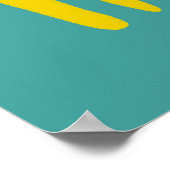 おお！カラフルおもしろい犬イラストレーション ポスター (角)