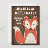 おお、キツネのための誕生日パーティー 招待状 (裏面)