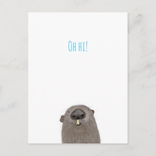 『おお』グラウンドホッグ葉書 ポストカード (正面)