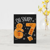 おお！スナップ 67 ジンジャーブレッドマン 大人子供 メンズ レディース チャ カード (黄色い花)