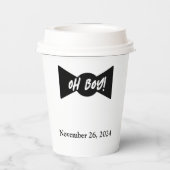 おお！タキシード赤ちゃんシャワー 紙コップ (裏面)