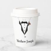 おお！タキシード赤ちゃんシャワー 紙コップ (正面)